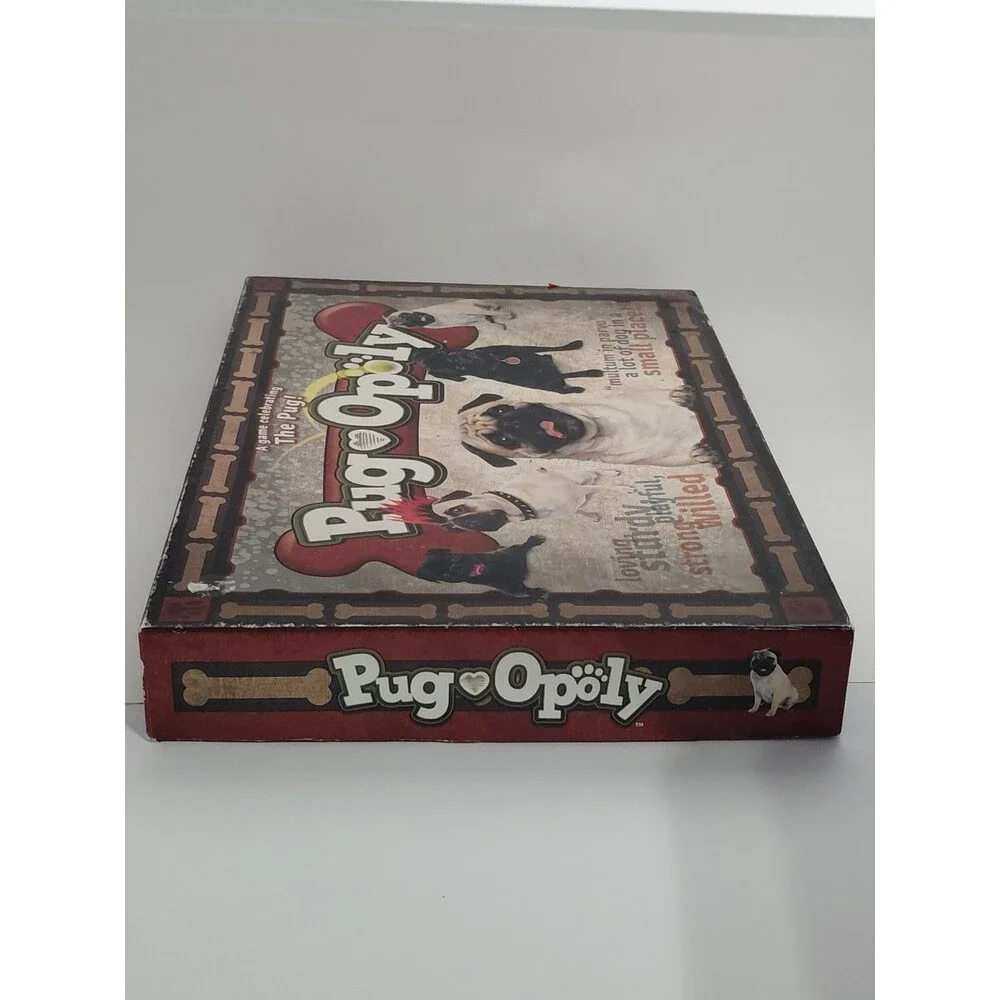 Pugopoly Monopoly Pug Dog Board Game Late for the Sky Complete